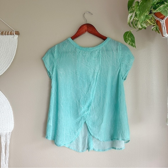 Free People Semi Sheer Button Down Top - Picture 2 of 6